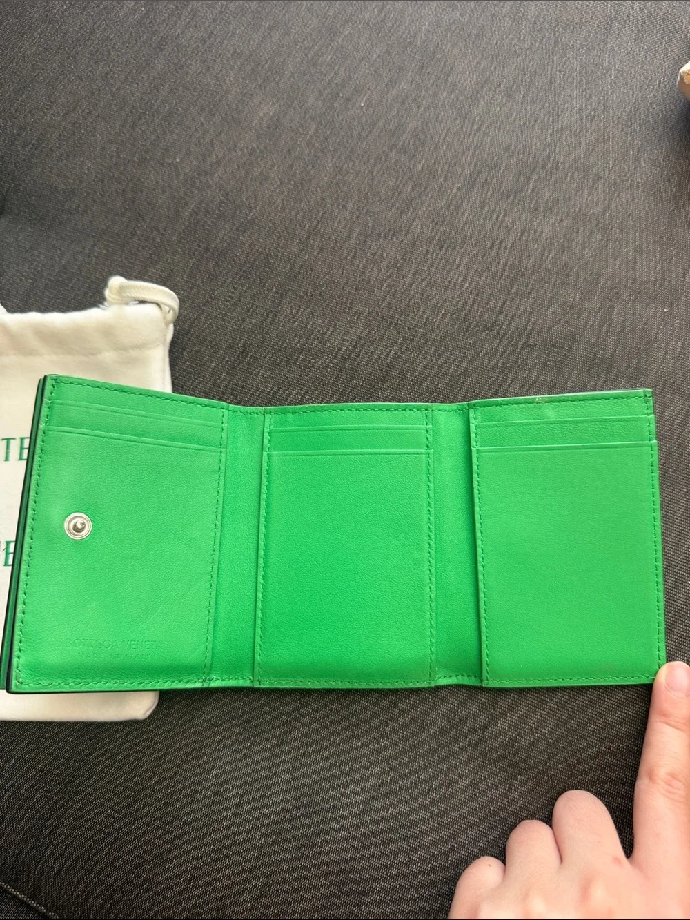 Bottega Veneta Black Intrecciato Leather Bi-Fold Card Case